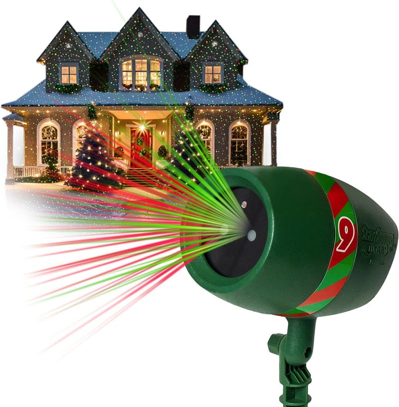 Star Shower AS-SEEN-ON-TV with 9 Enhanced Modes for Spectacular Outdoor Holiday Laser Lighting with Thousands of Lights Covering 3200 Square feet, Green, 8.5 in - Image 1